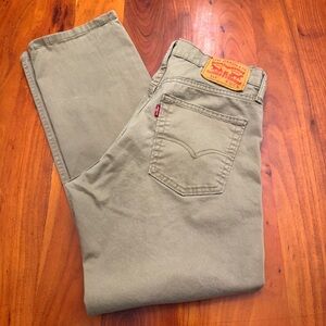 Levi’s 514 Mens Beige Denim Jeans Pants Trousers W32 L30